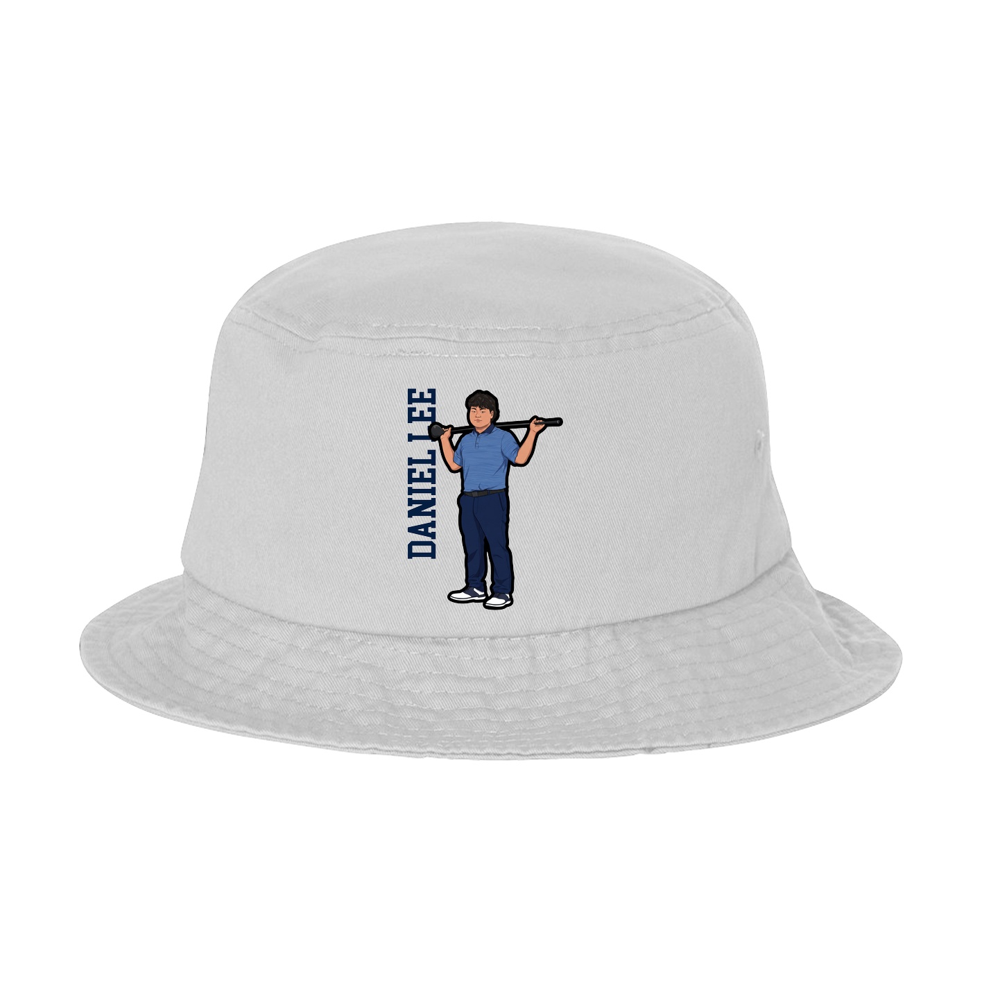 Bucket Cap — Name Vertical in White