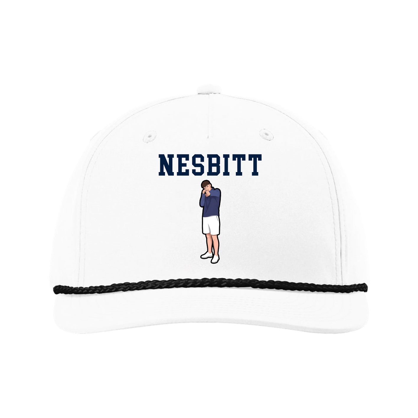 Five-Panel Classic Rope Cap — Shirsey in White