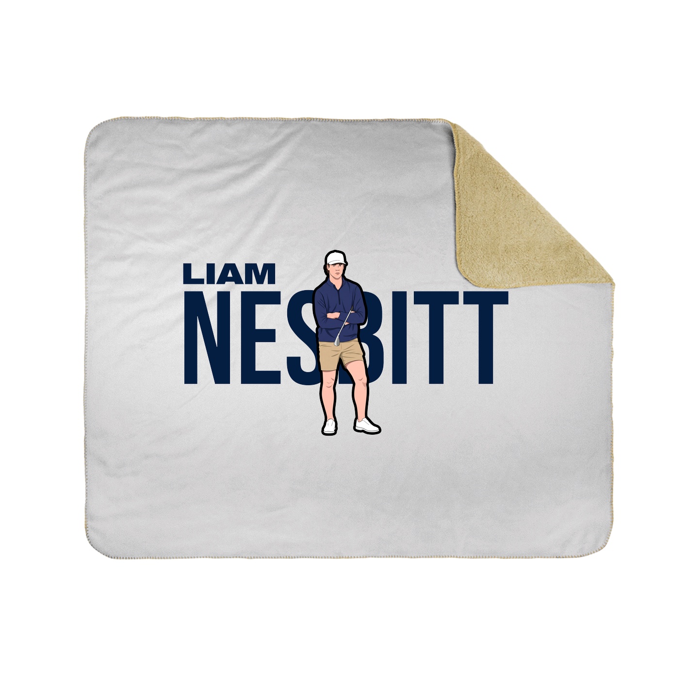 Throw Blanket — Player Name in White