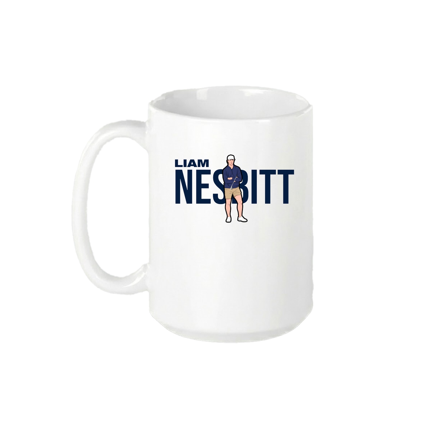 15oz Coffee Mug — Player Name in White