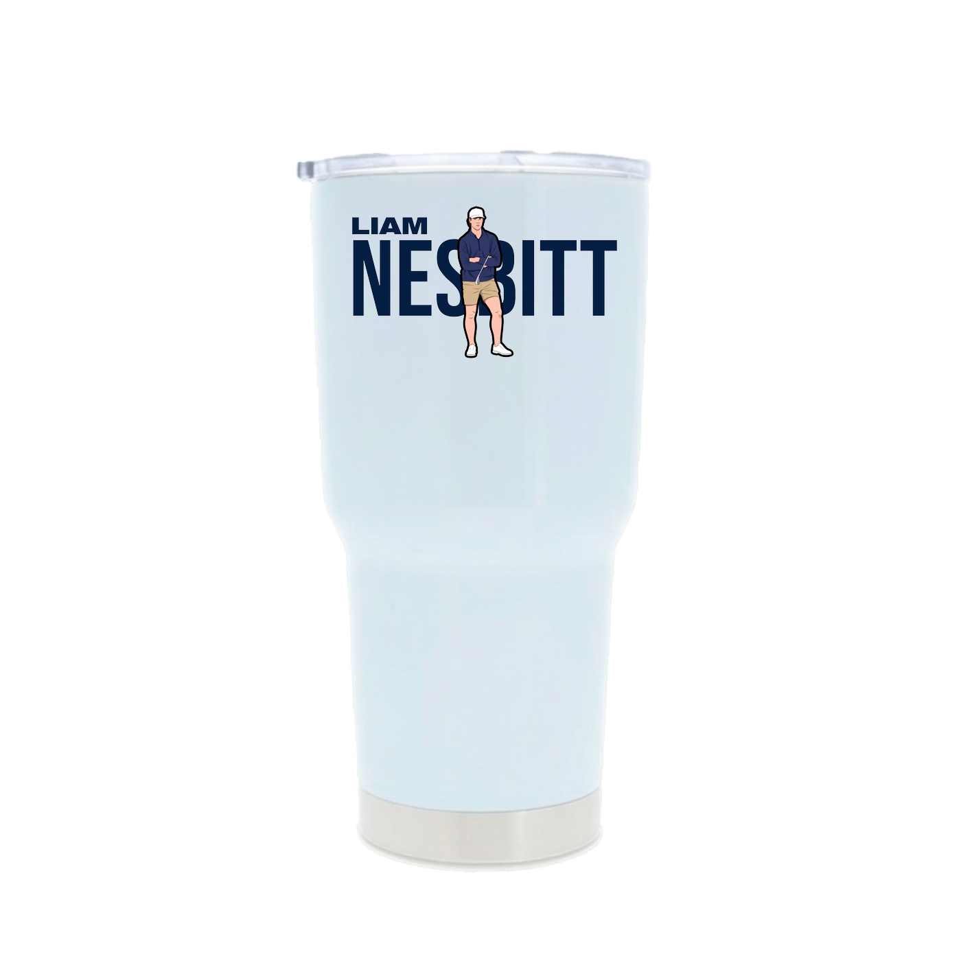 30oz Stainless Steel Tumbler — Player Name in White