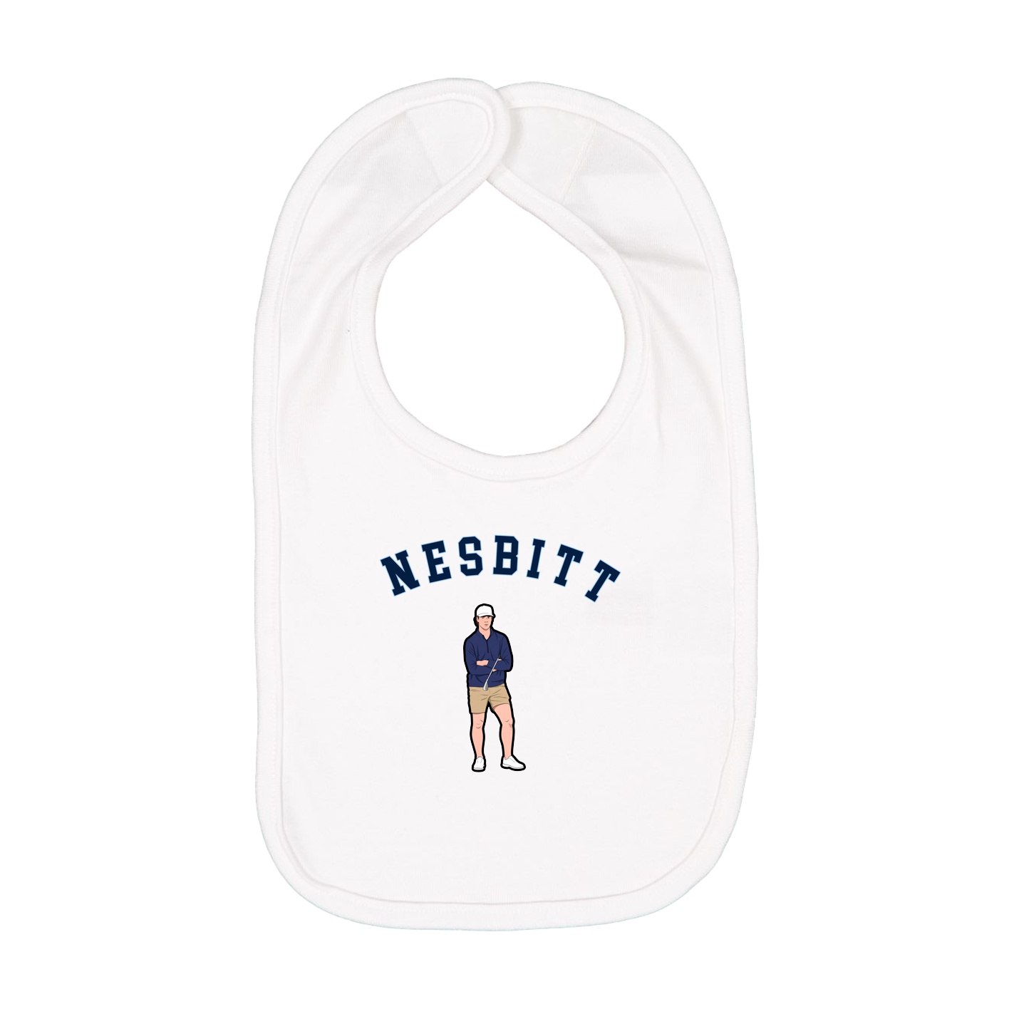 Infant Bib — Shirsey Arch in White