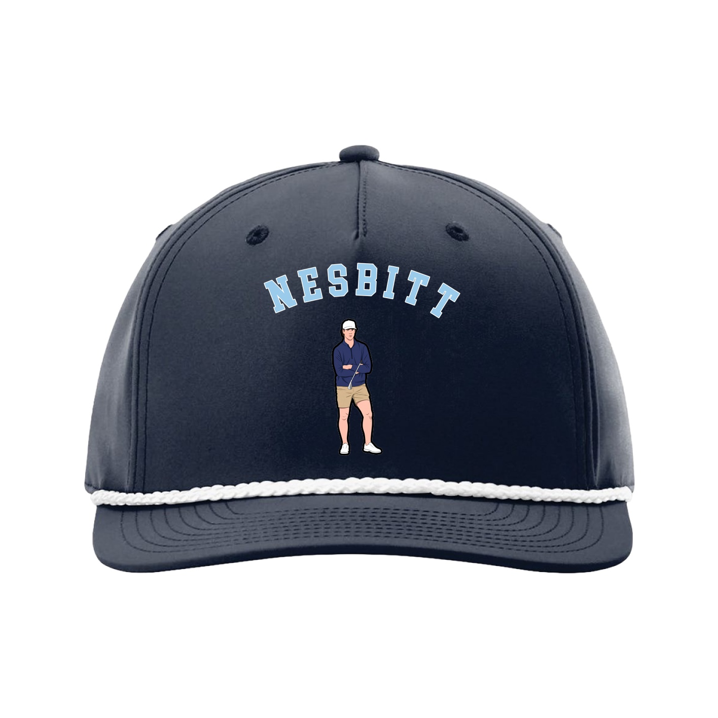 Five-Panel Classic Rope Cap — Shirsey Arch in Navy