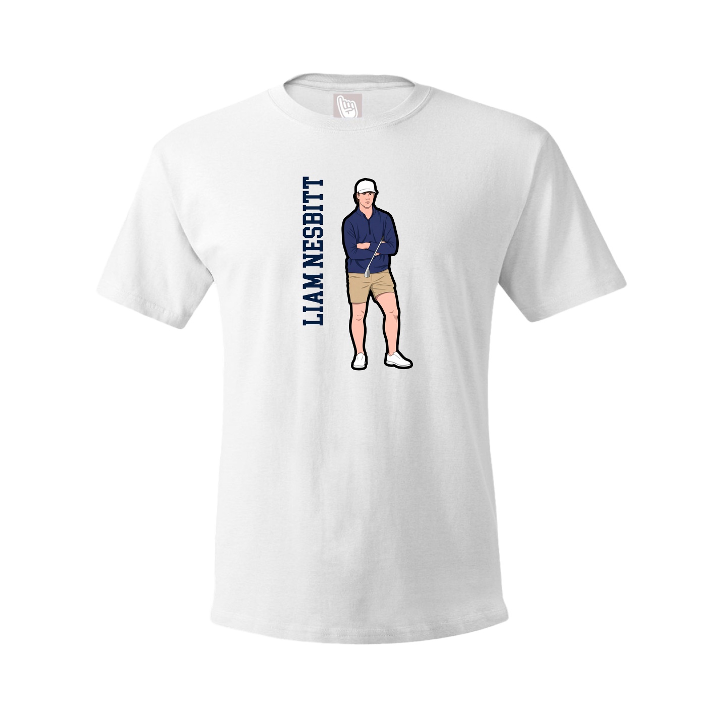 Youth Tee — Name Vertical in White