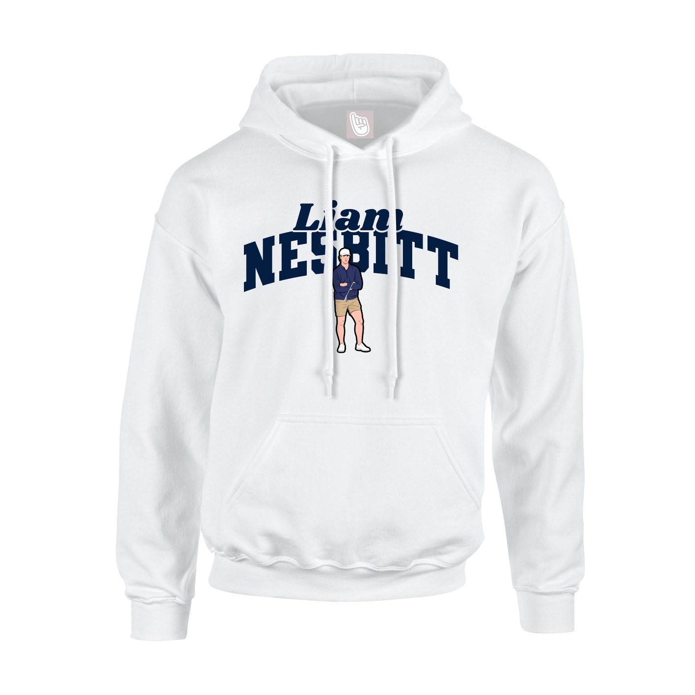 Hoodie — Signature Arch in White