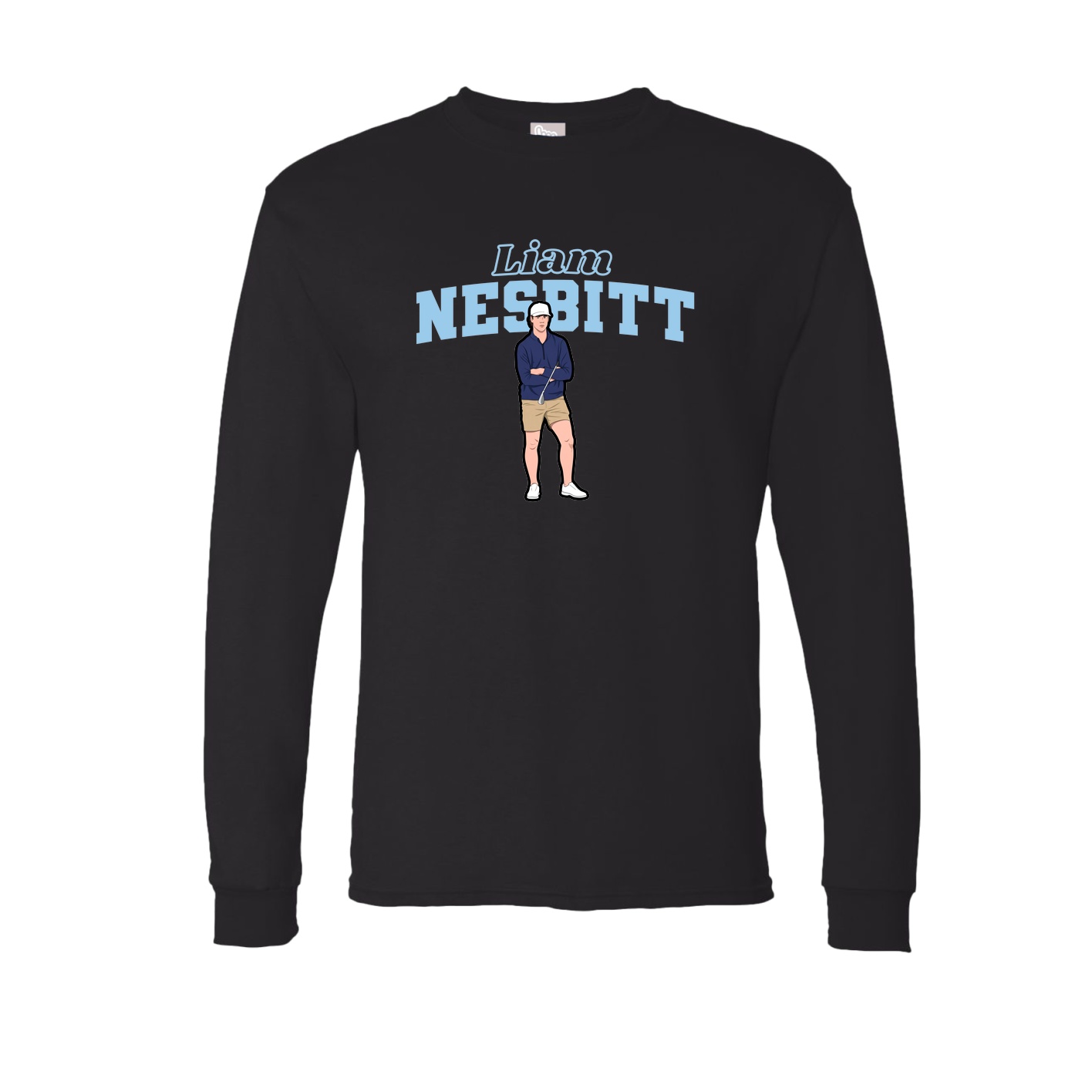 Long Sleeve Tee — Name Arch in Black