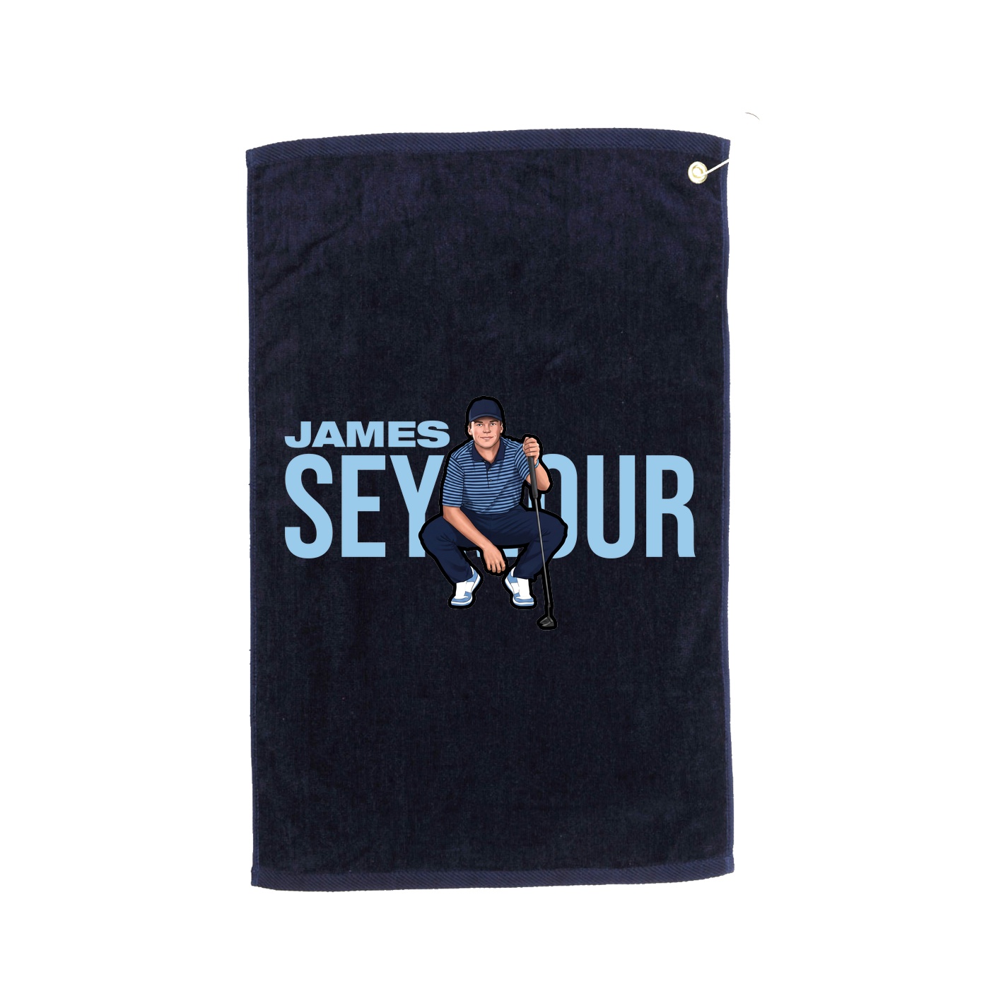 Golf Towel — Player Name in Navy