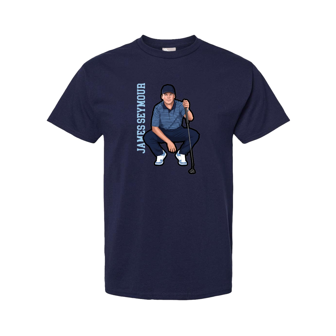 Tee — Name Vertical in Navy