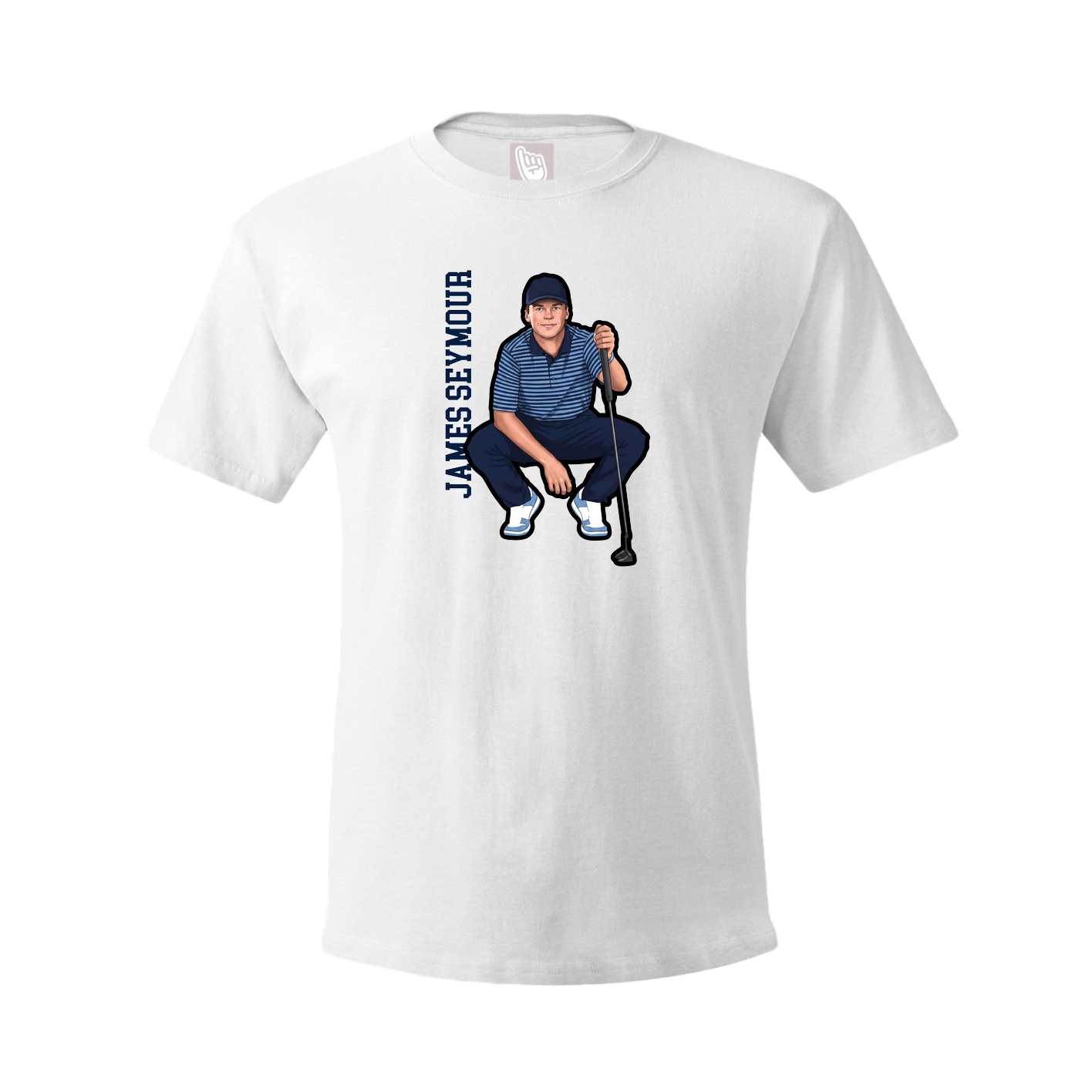 Youth Tee — Name Vertical in White