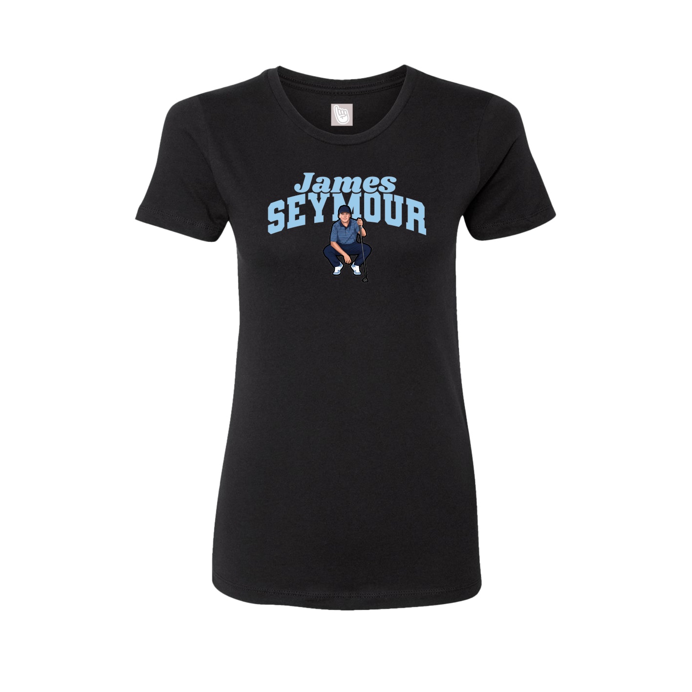 Fitted Women's Tee — Signature Arch in Black