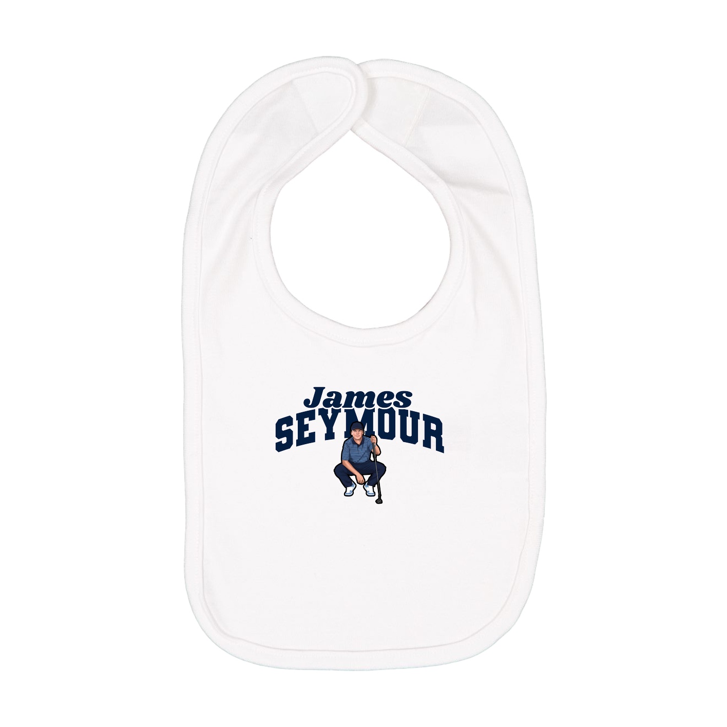 Infant Bib — Signature Arch in White