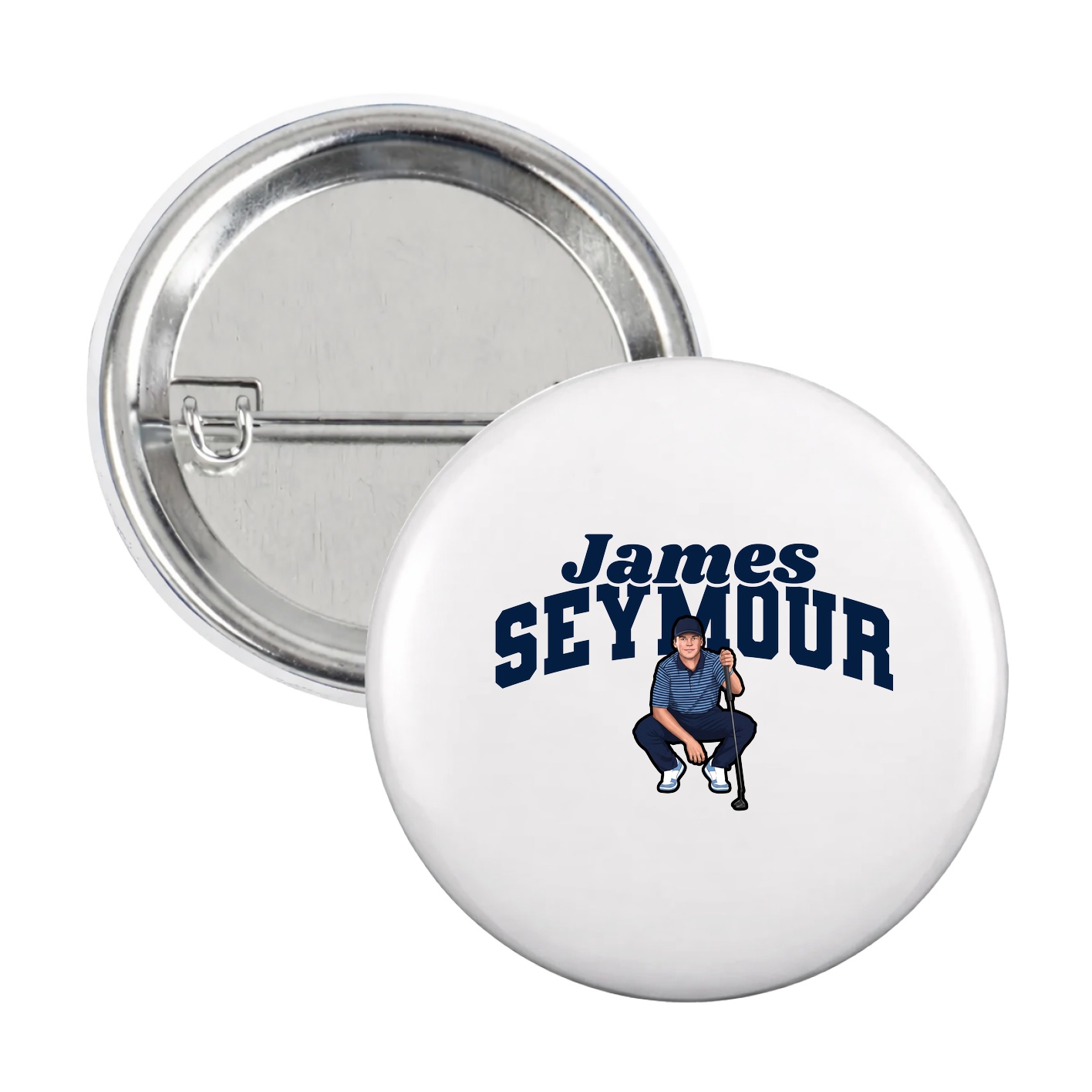 Game Day Button — Signature Arch in White