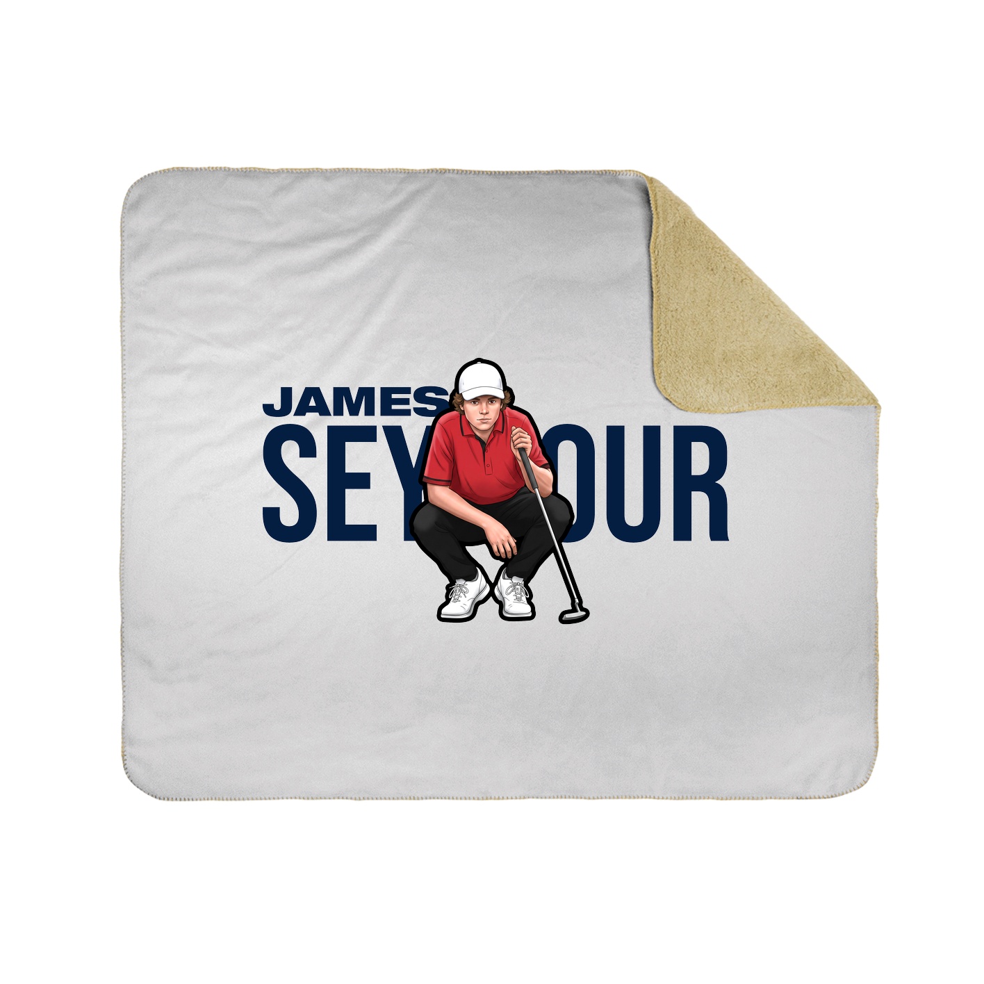 Throw Blanket — Player Name in White