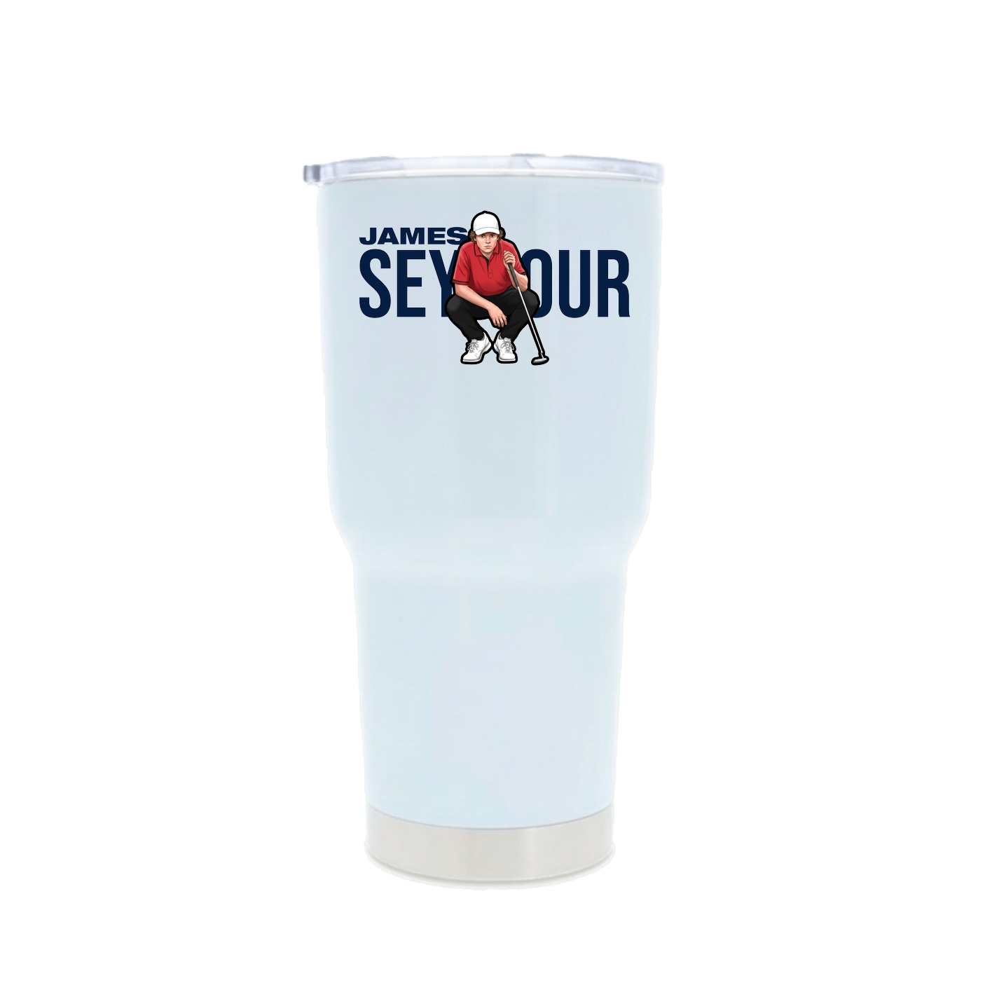 30oz Stainless Steel Tumbler — Player Name in White