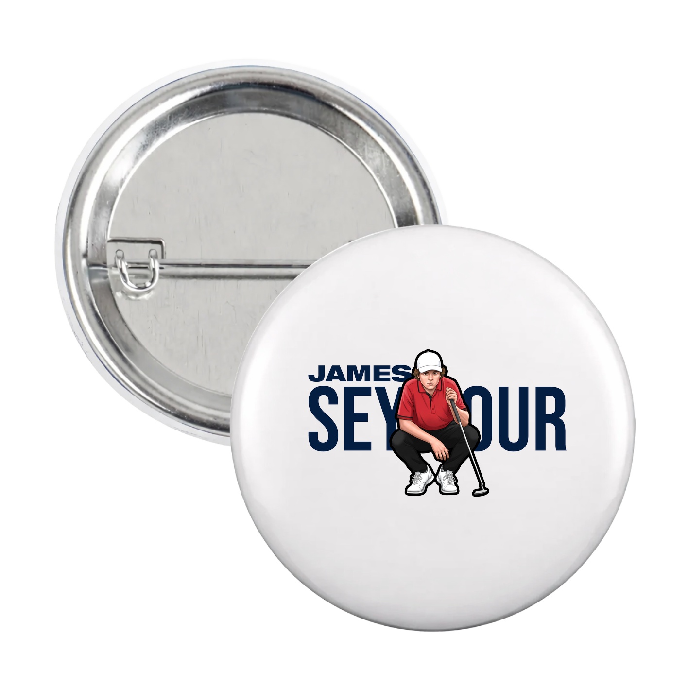Game Day Button — Player Name in White