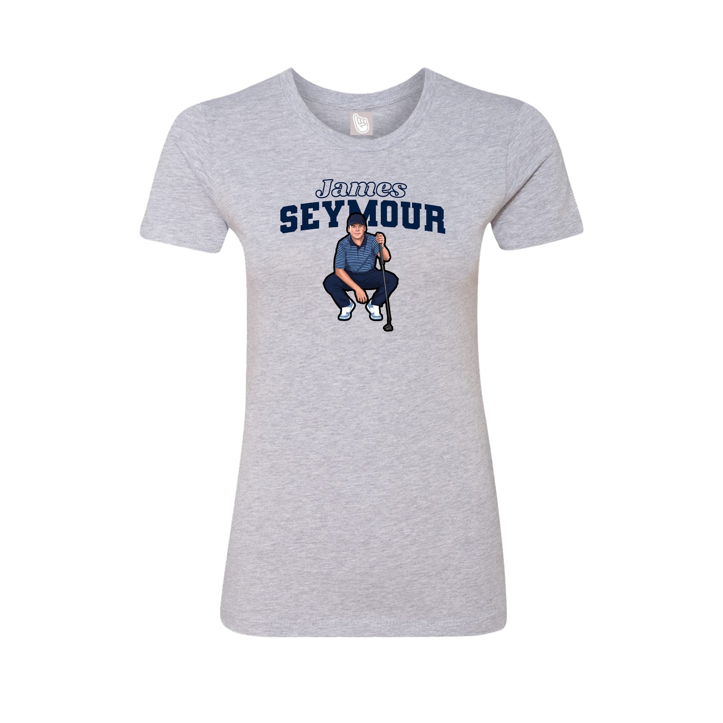 Fitted Women's Tee — Name Arch in Grey