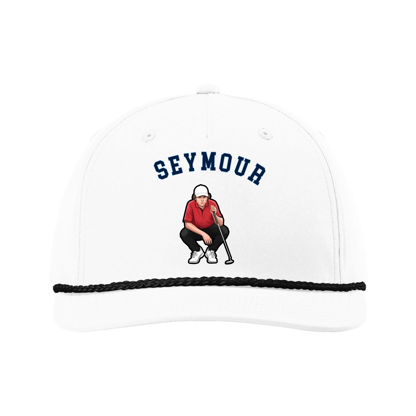 Five-Panel Classic Rope Cap — Shirsey Arch in White