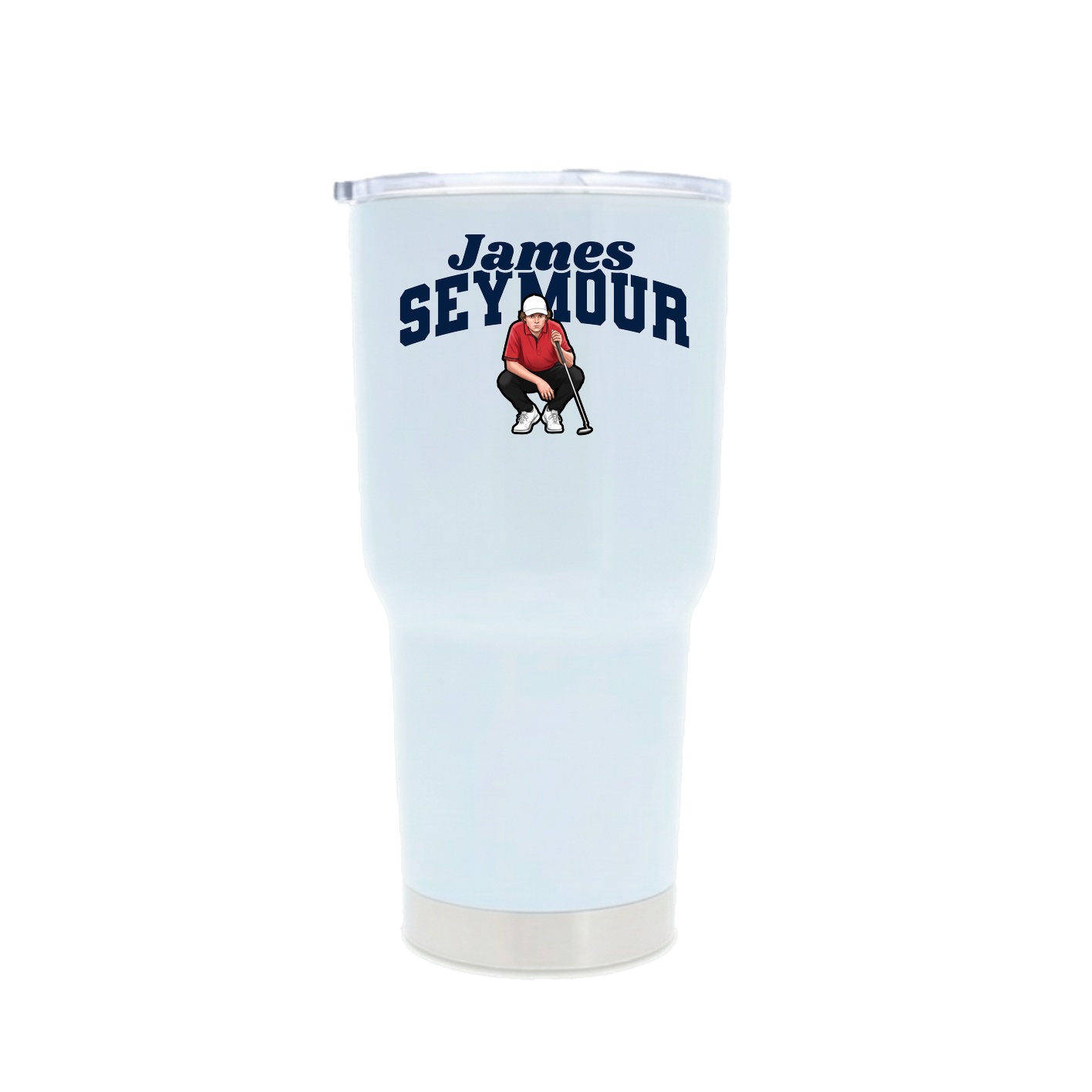 30oz Stainless Steel Tumbler — Signature Arch in White