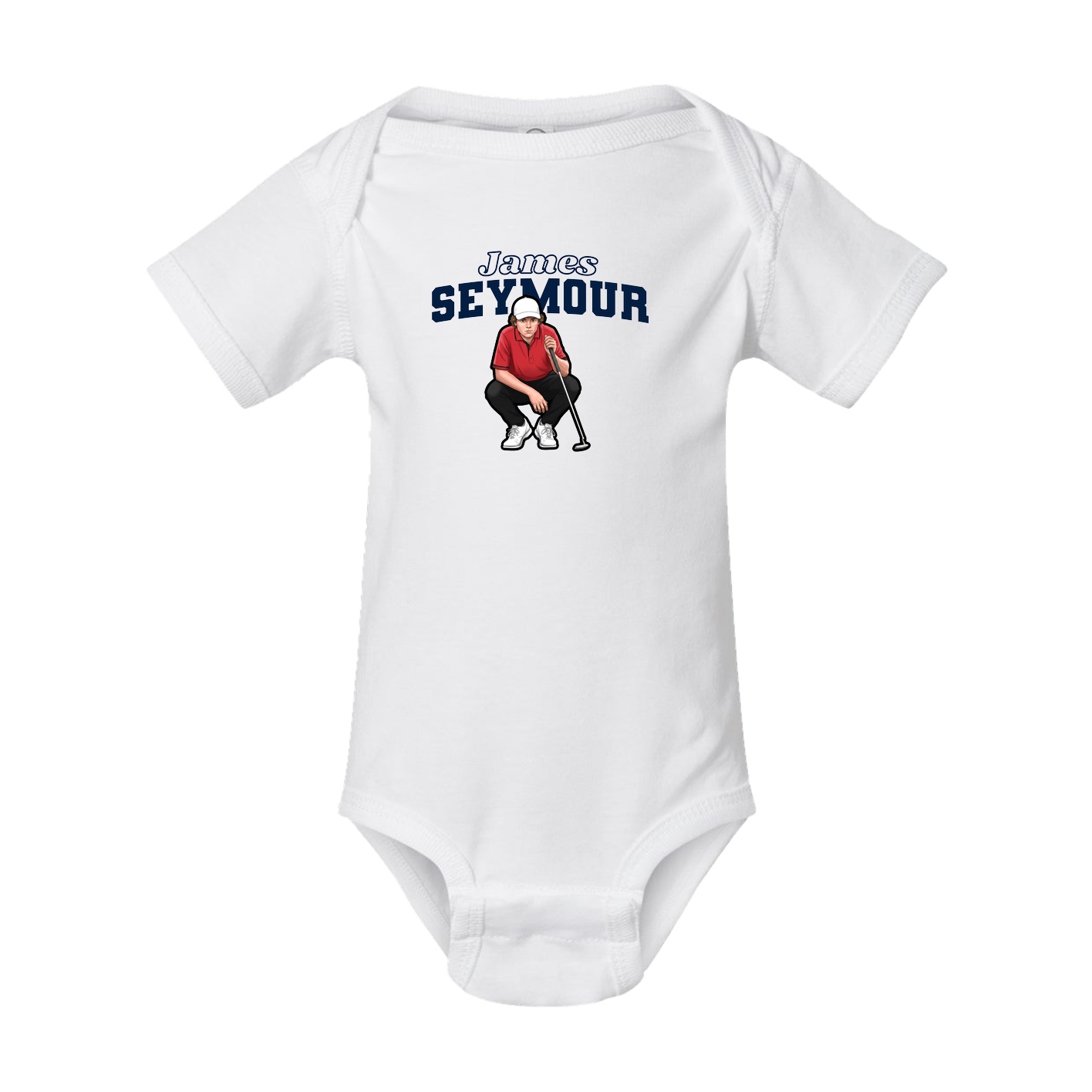 Baby Onesie — Name Arch in White
