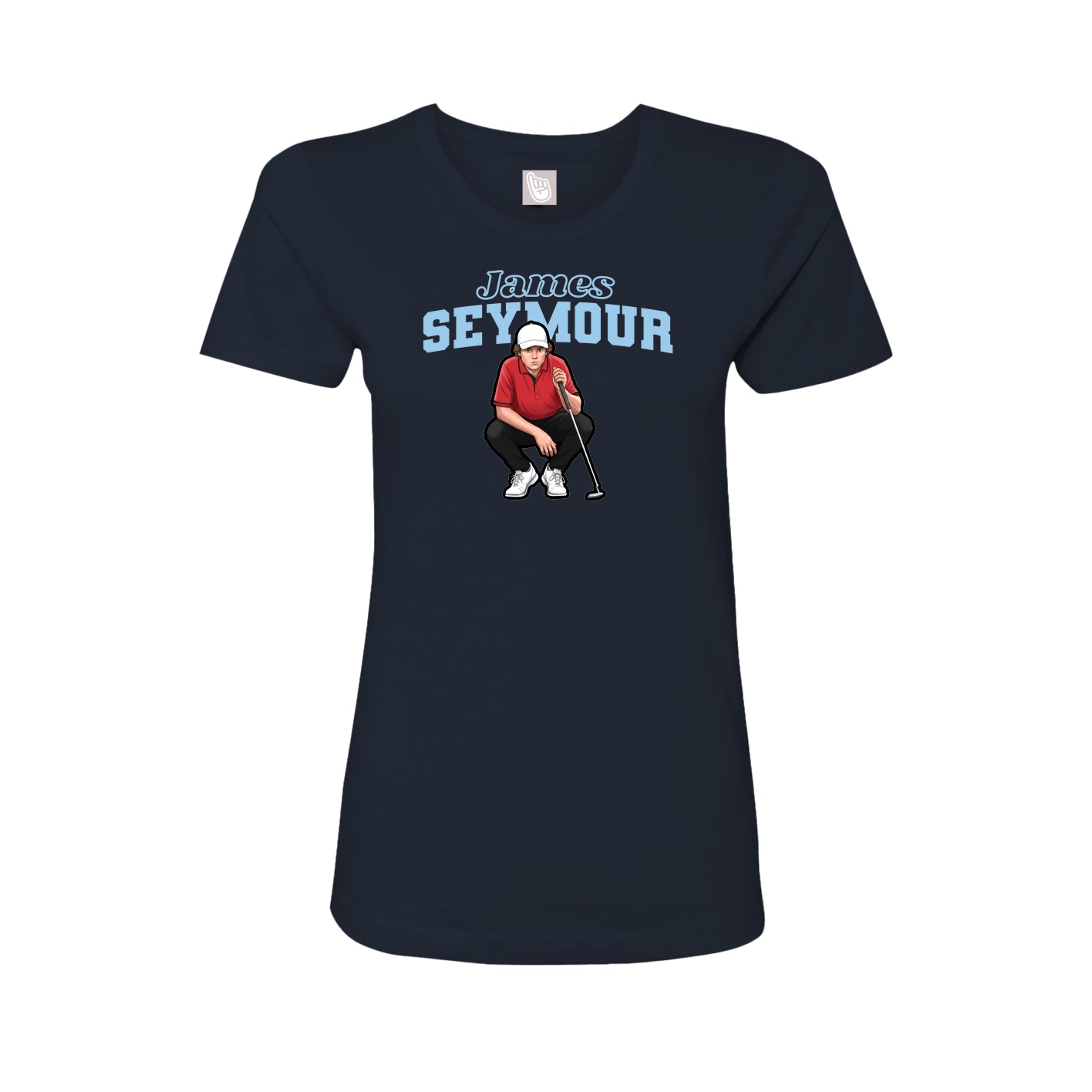 Fitted Women's Tee — Name Arch in Navy