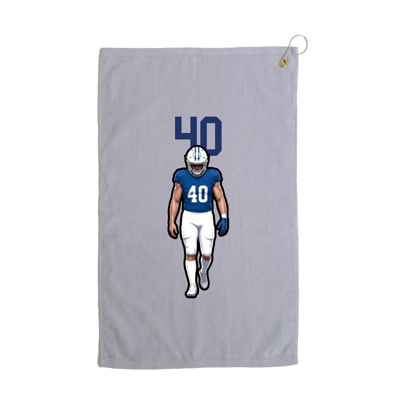 Golf Towel — Number Top in Grey