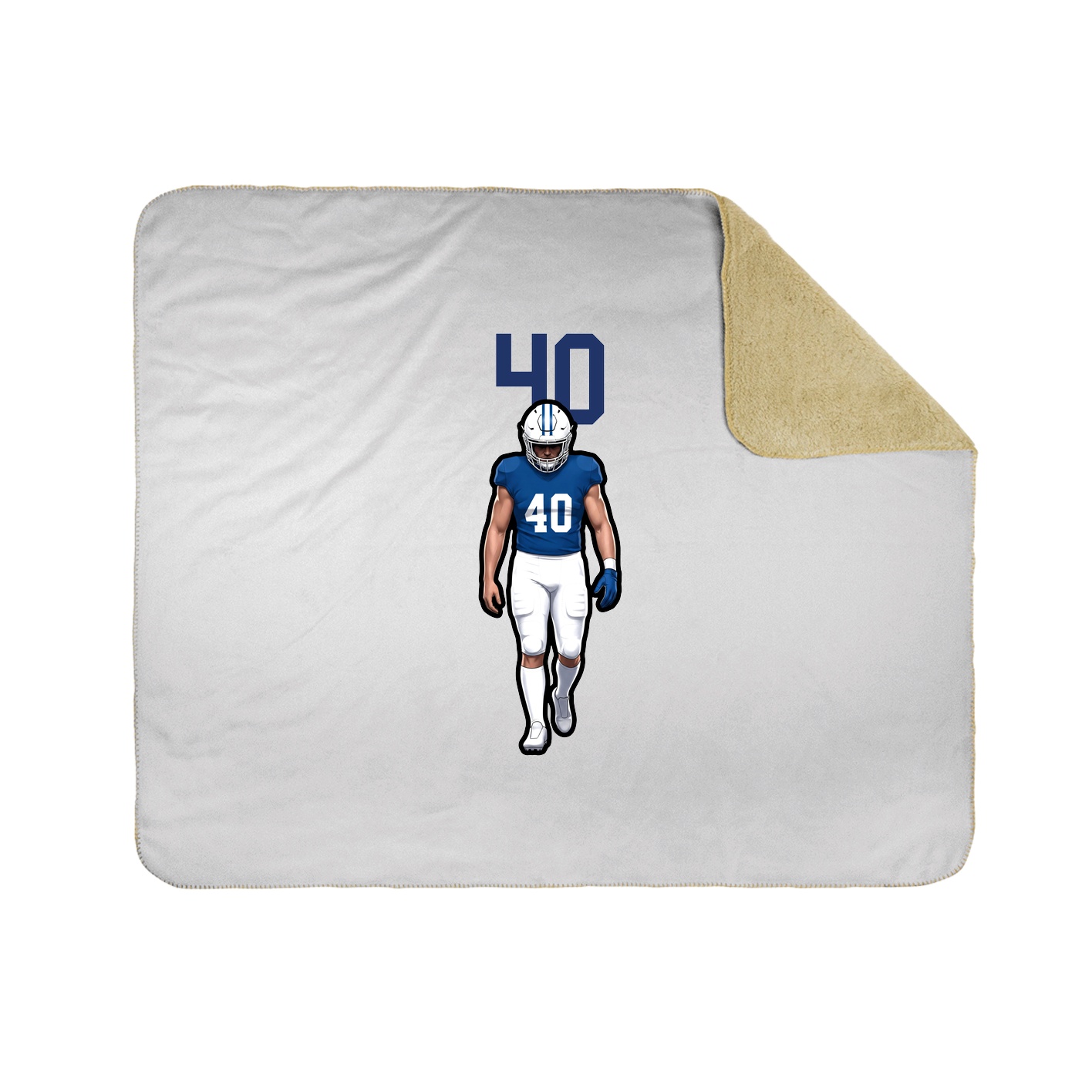 Throw Blanket — Number Top in White