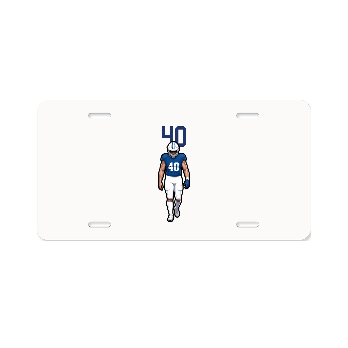 License Plate — Number Top in Classic