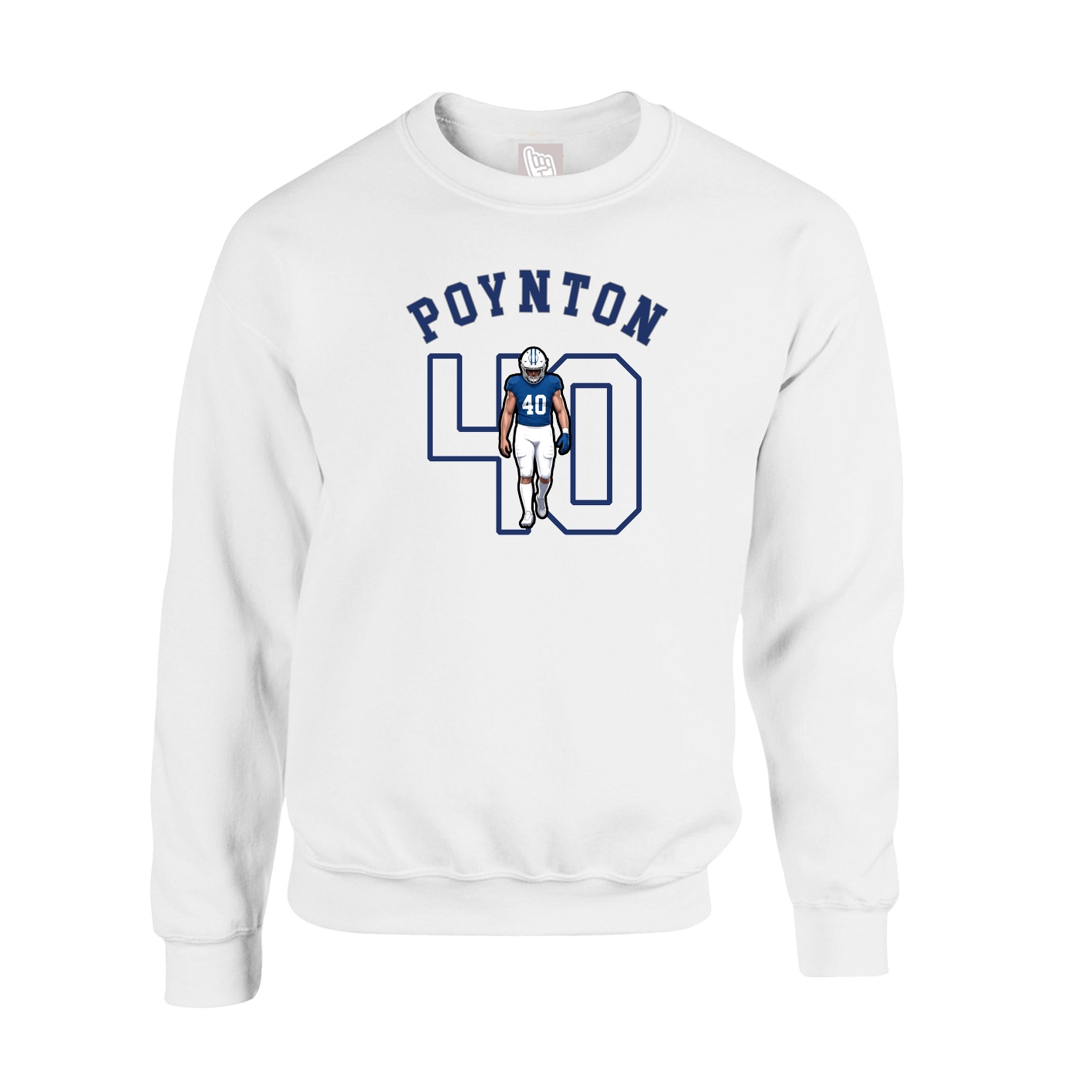 Fleece Crew — Shirsey Arch in White
