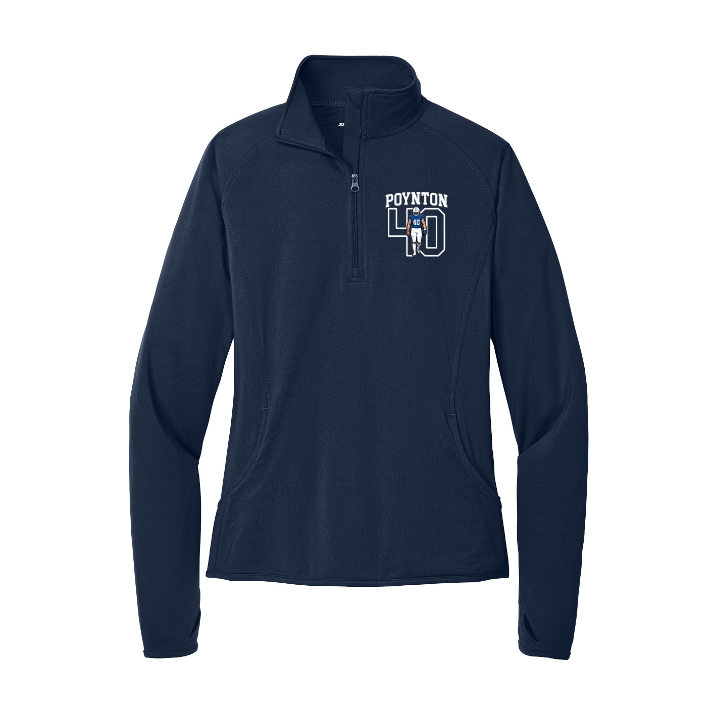 Women's Q-Zip Pullover — Shirsey in Navy