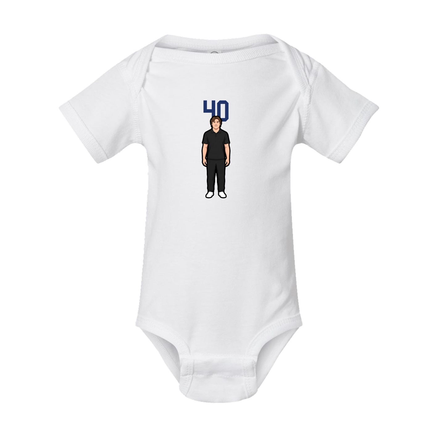Baby Onesie — Number Top in White