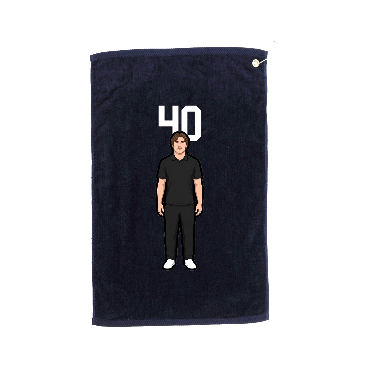 Golf Towel — Number Top in Navy