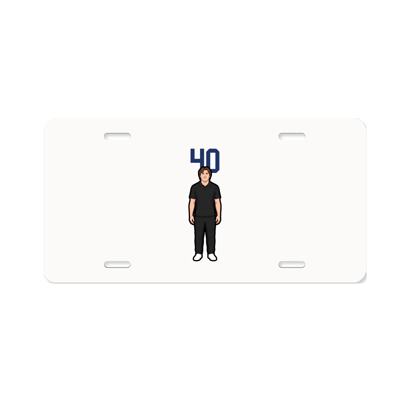 License Plate — Number Top in Classic