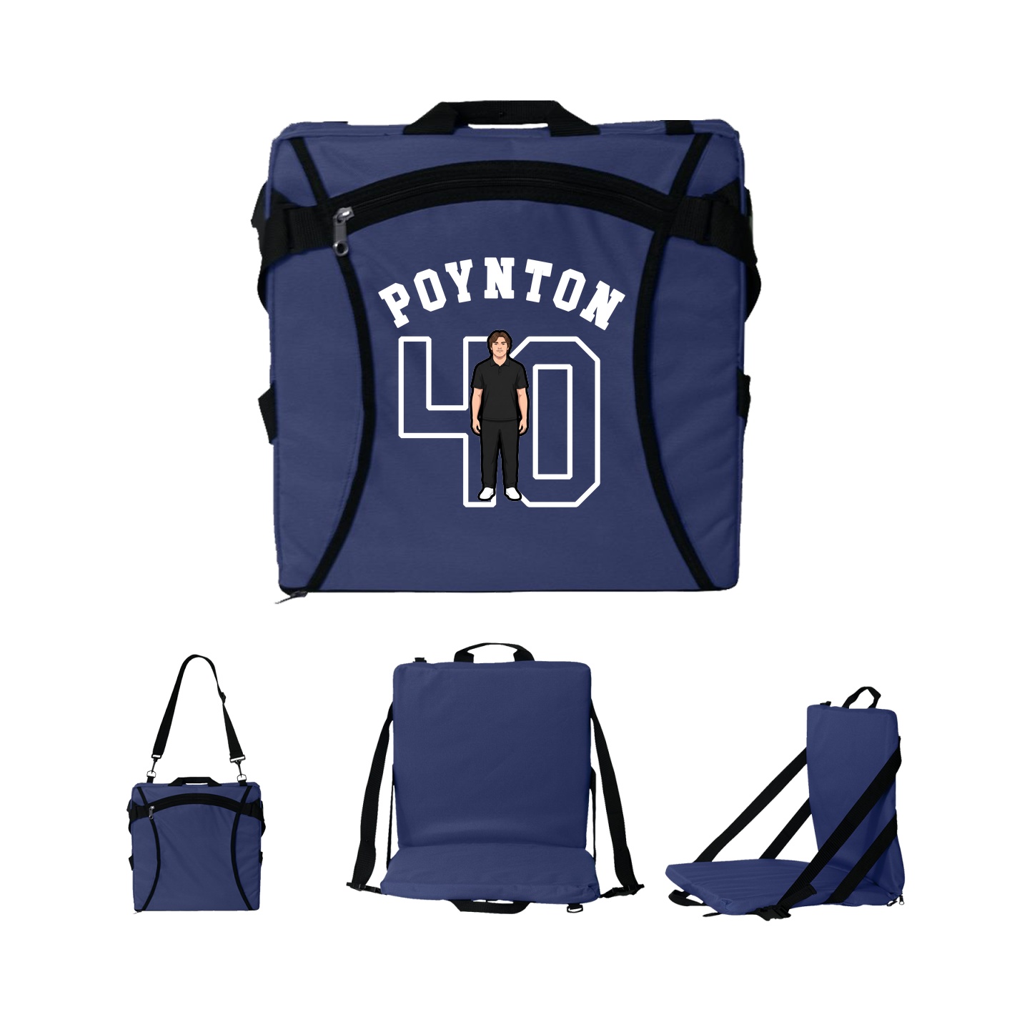 Folding Stadium Seat — Shirsey Arch in Navy