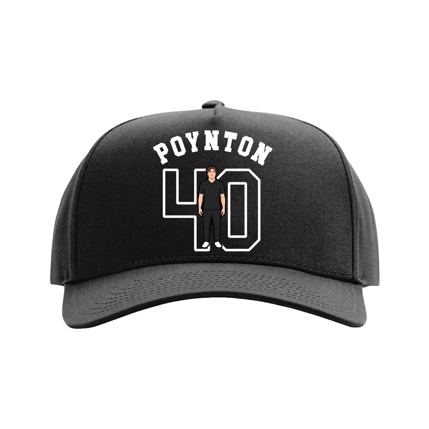 Full Fabric Five-Panel Champ Cap — Shirsey Arch in Black