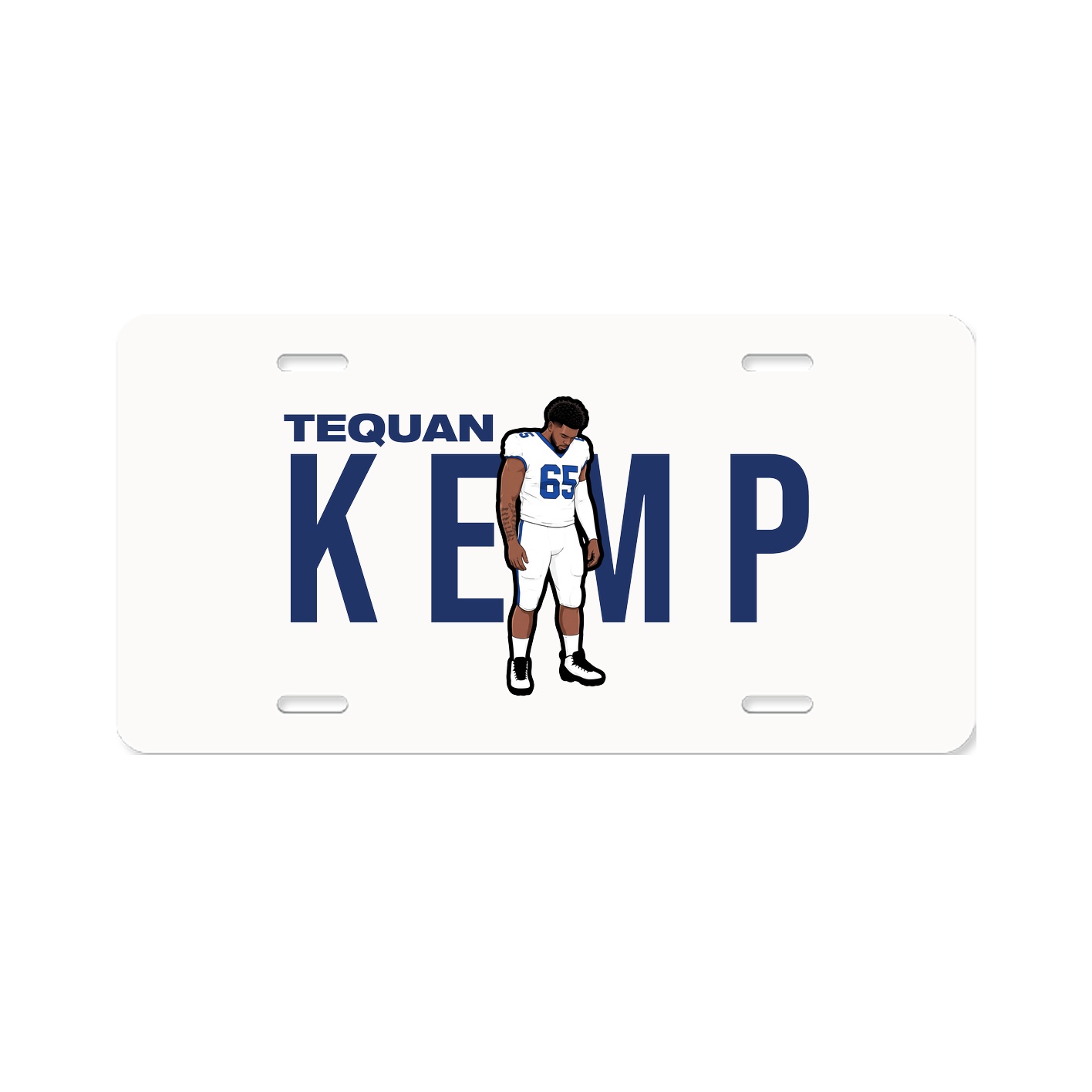 License Plate — Player Name in Classic