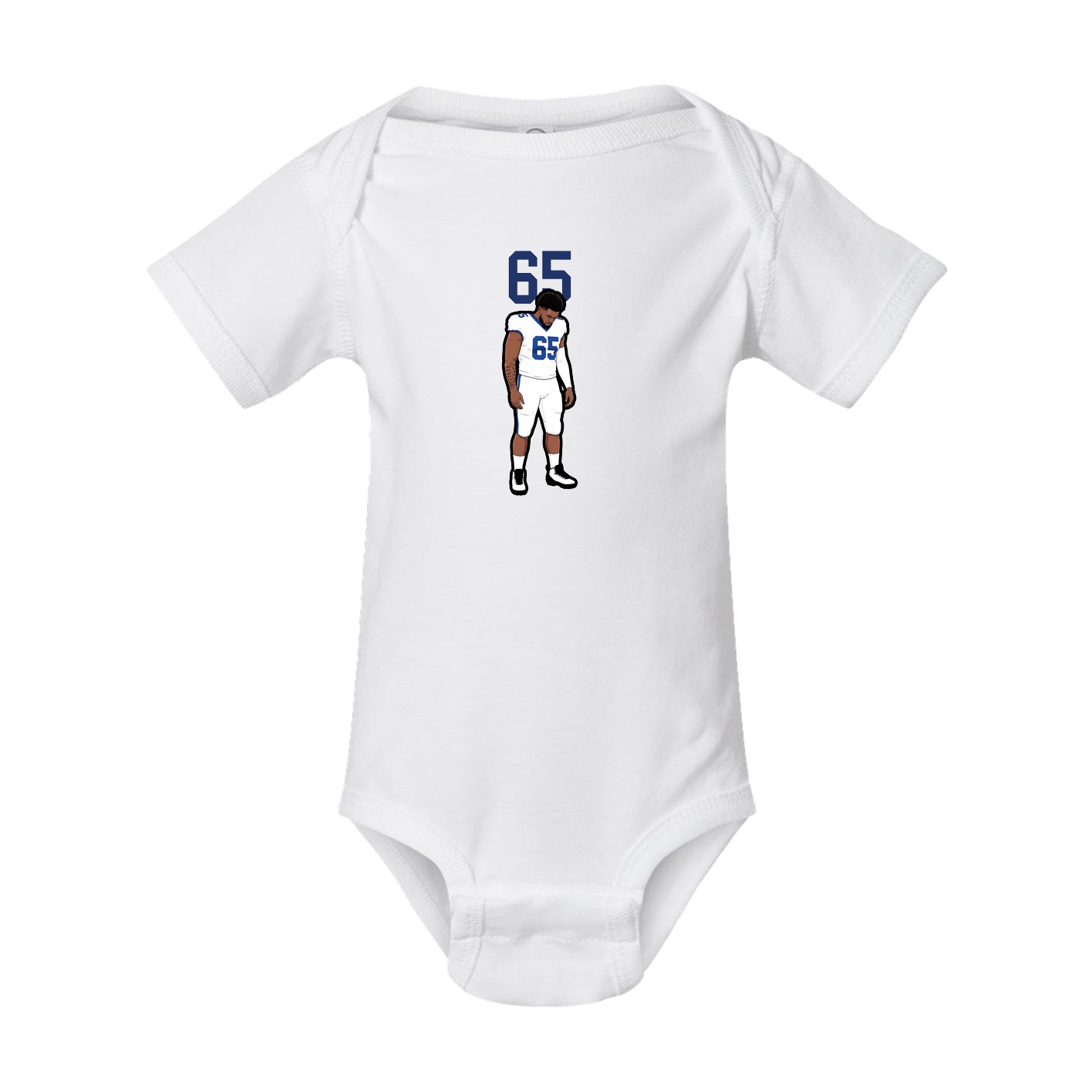 Baby Onesie — Number Top in White