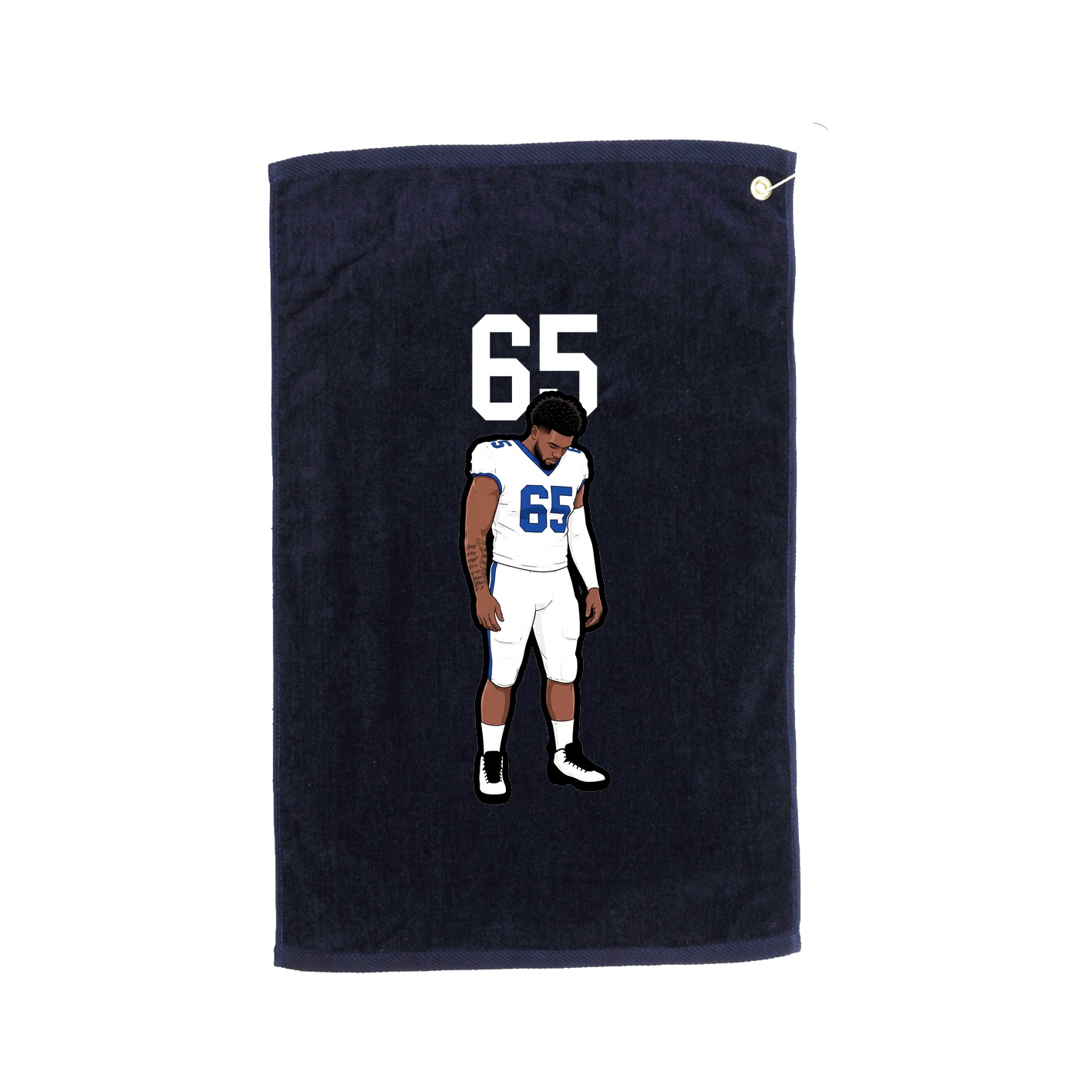 Golf Towel — Number Top in Navy