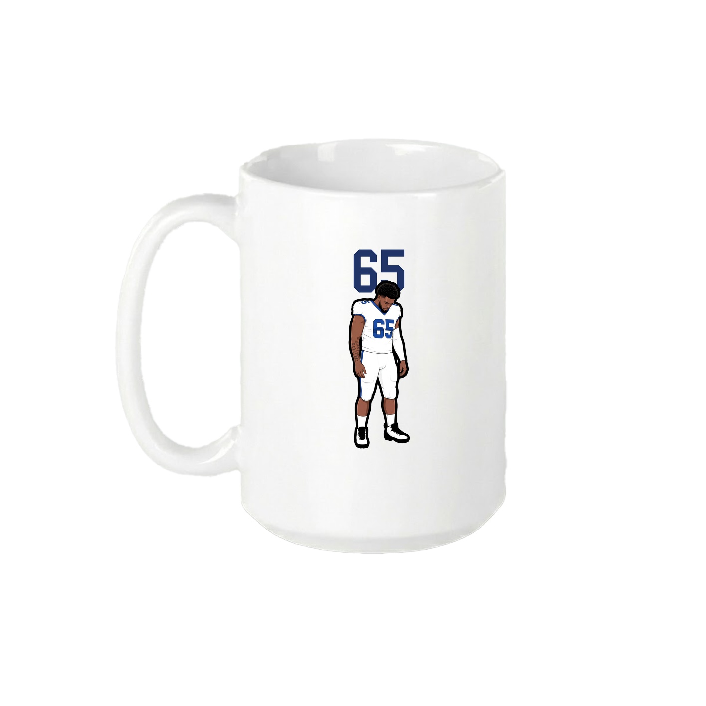 15oz Coffee Mug — Number Top in White