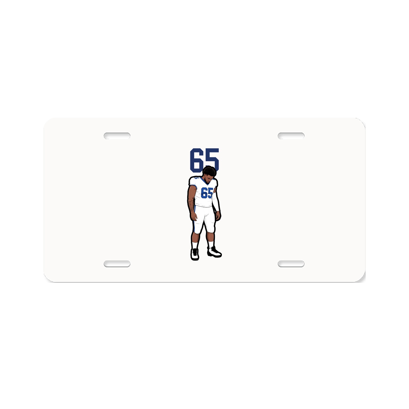 License Plate — Number Top in Classic