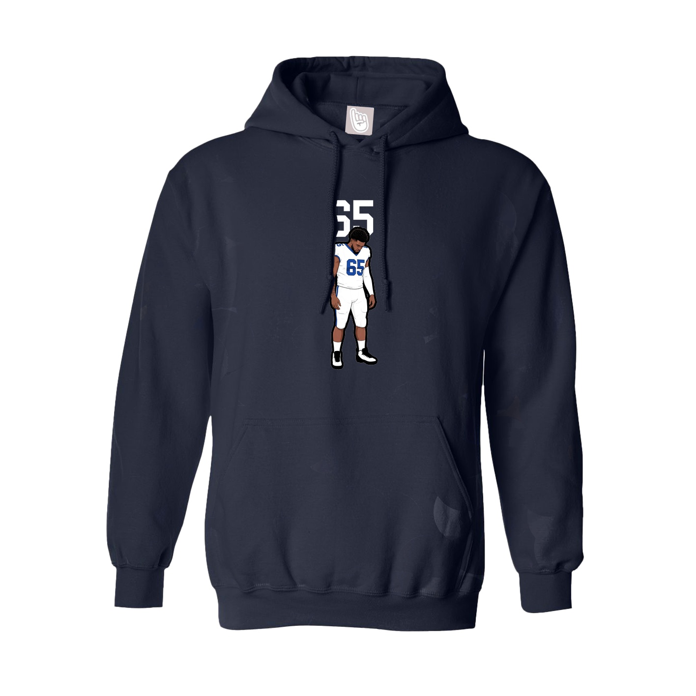 Youth Hoodie — Number Top in Navy