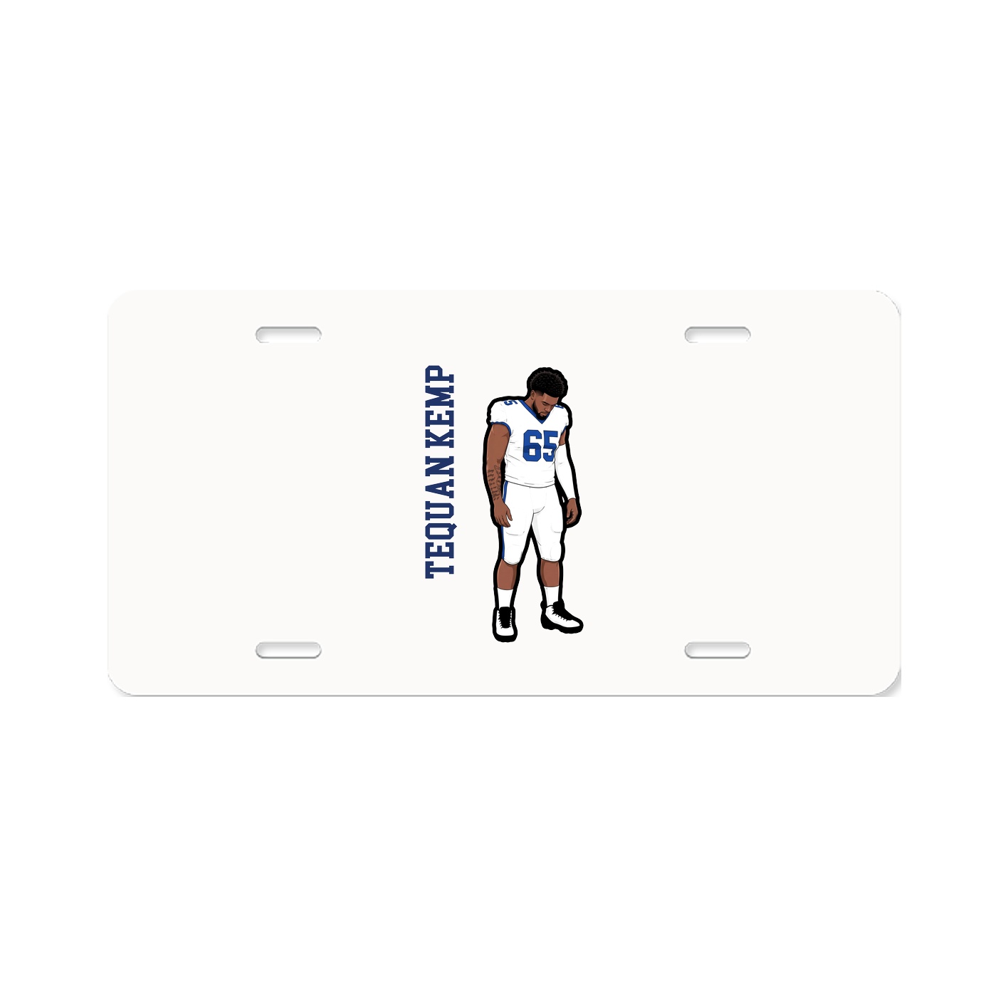 License Plate — Name Vertical in Classic