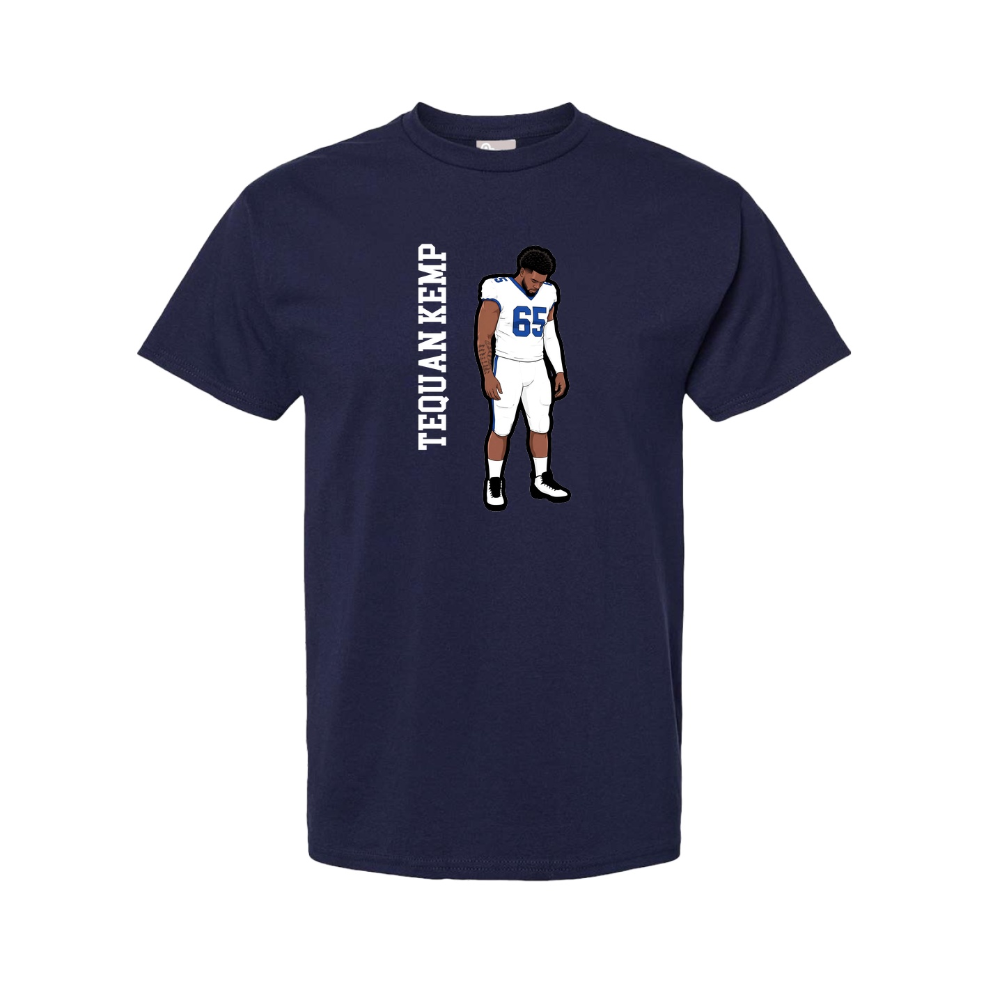 Tee — Name Vertical in Navy