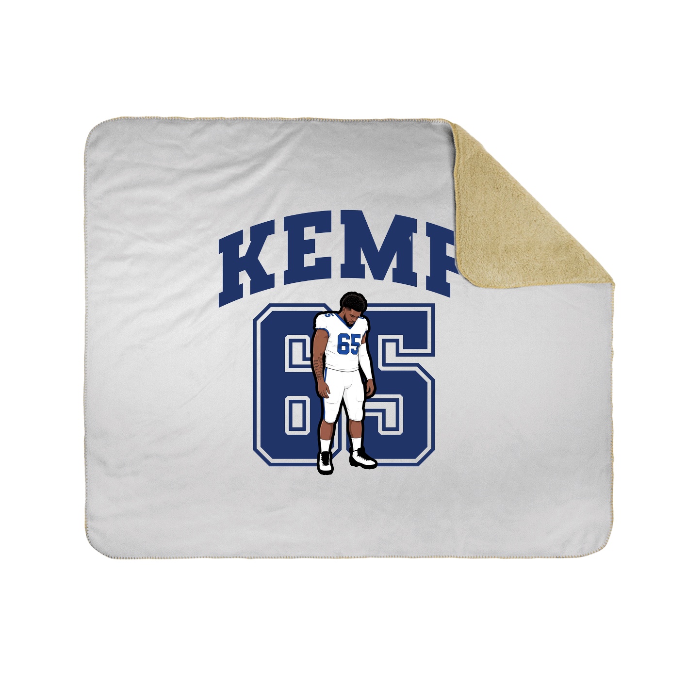 Throw Blanket — Number in White