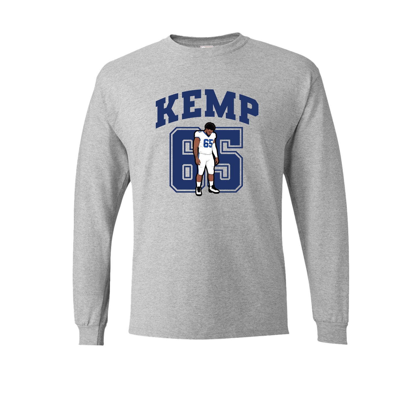 Long Sleeve Tee — Number in Grey