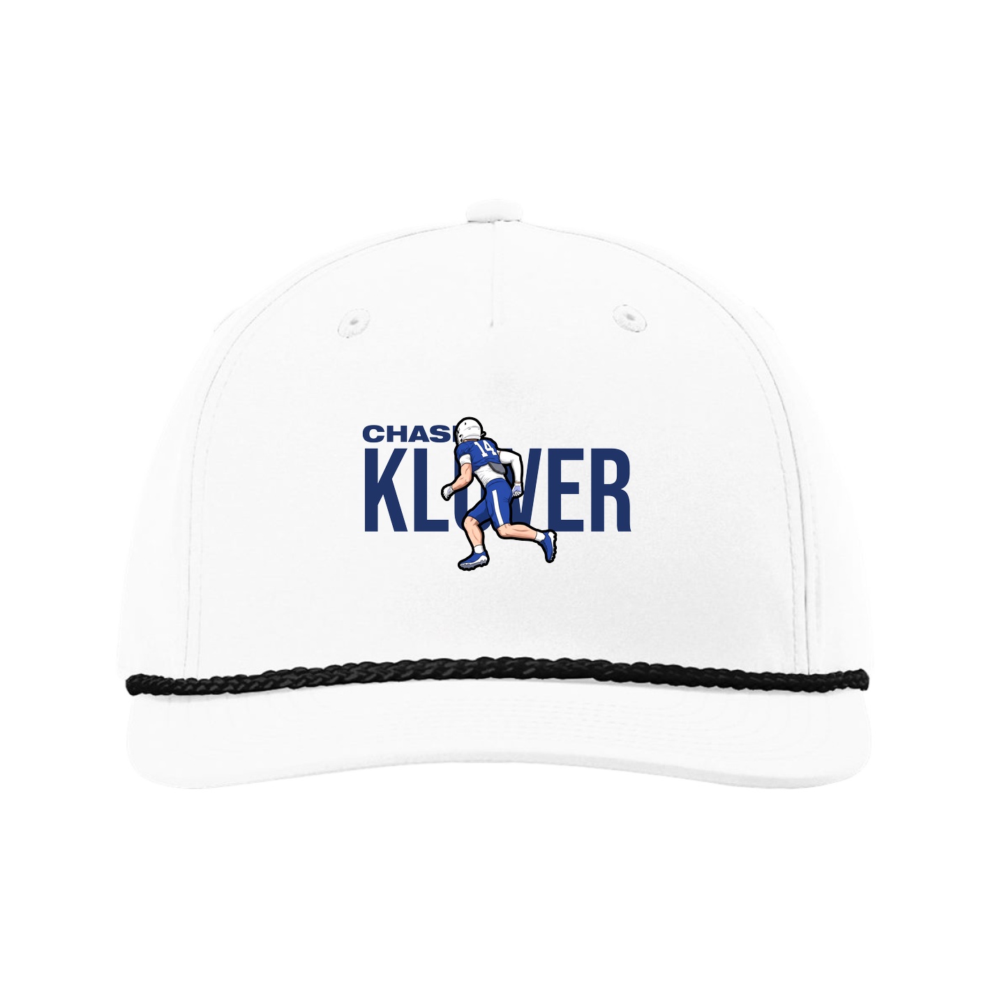 Five-Panel Classic Rope Cap — Player Name in White