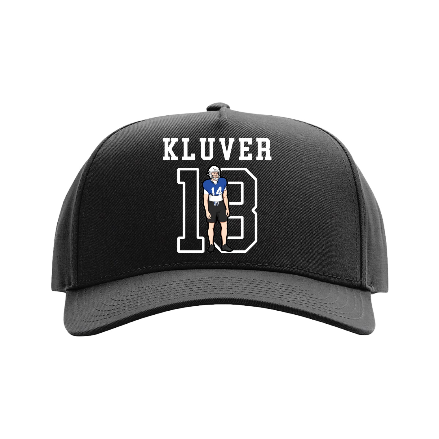 Full Fabric Five-Panel Champ Cap — Shirsey in Black