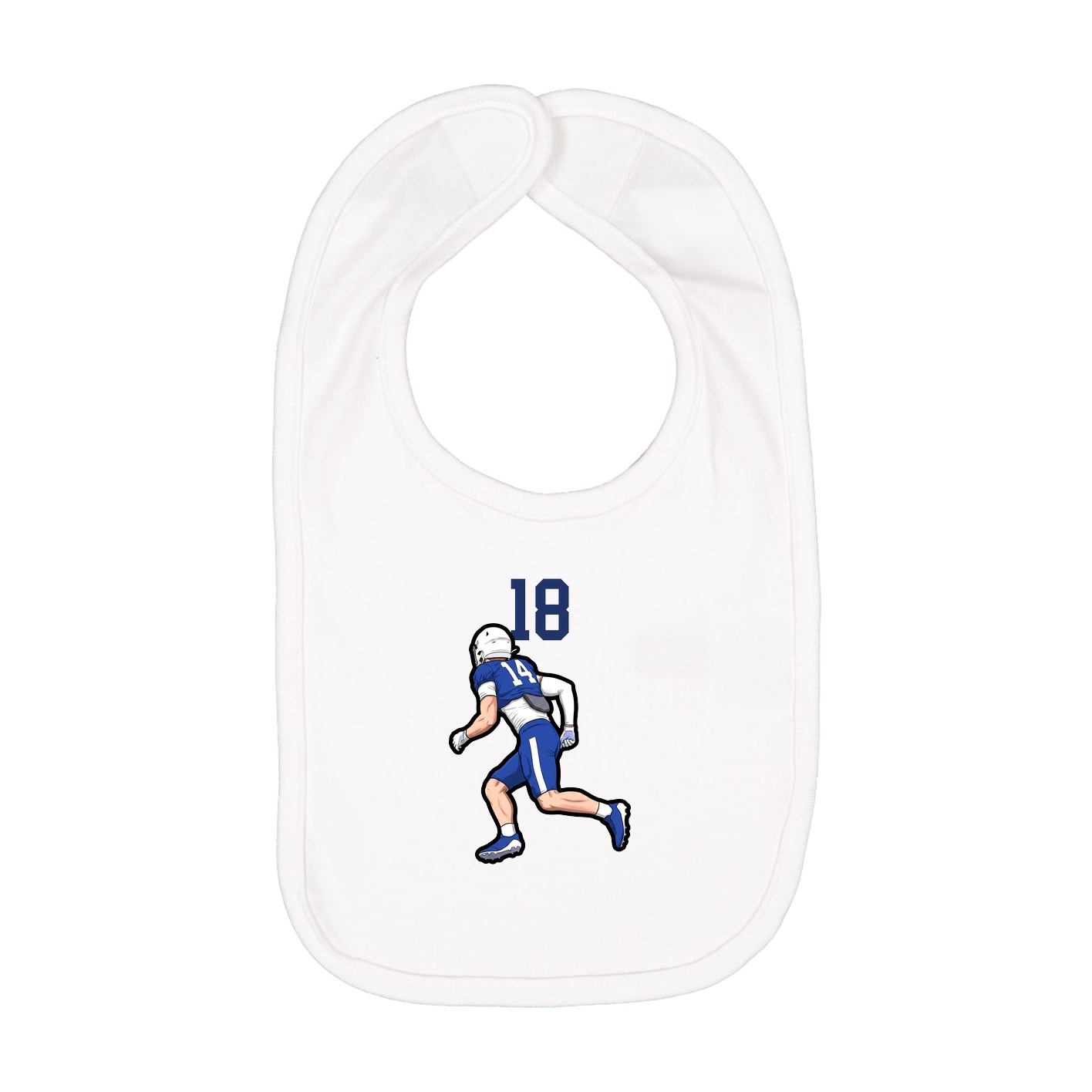 Infant Bib — Number Top in White
