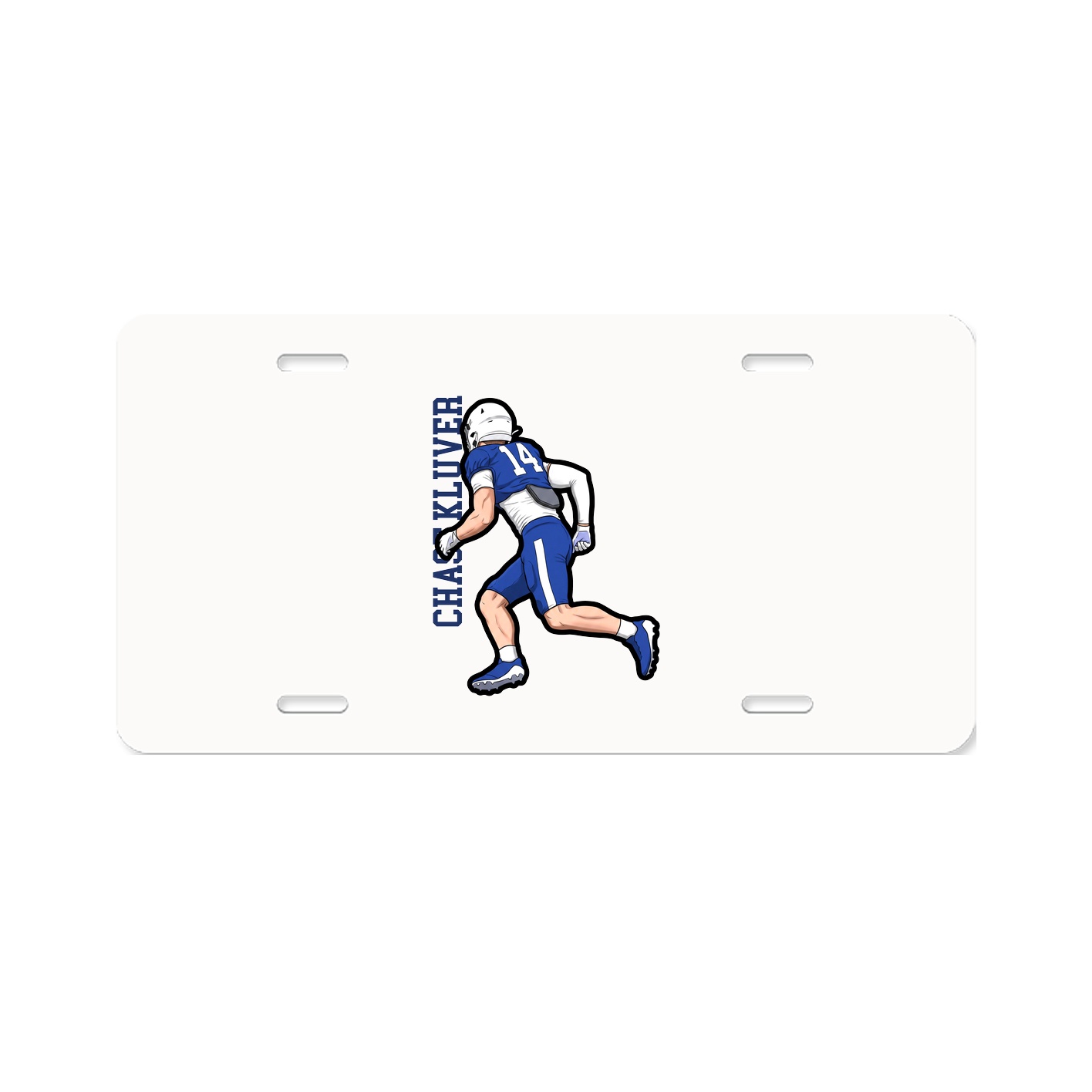 License Plate — Name Vertical in Classic