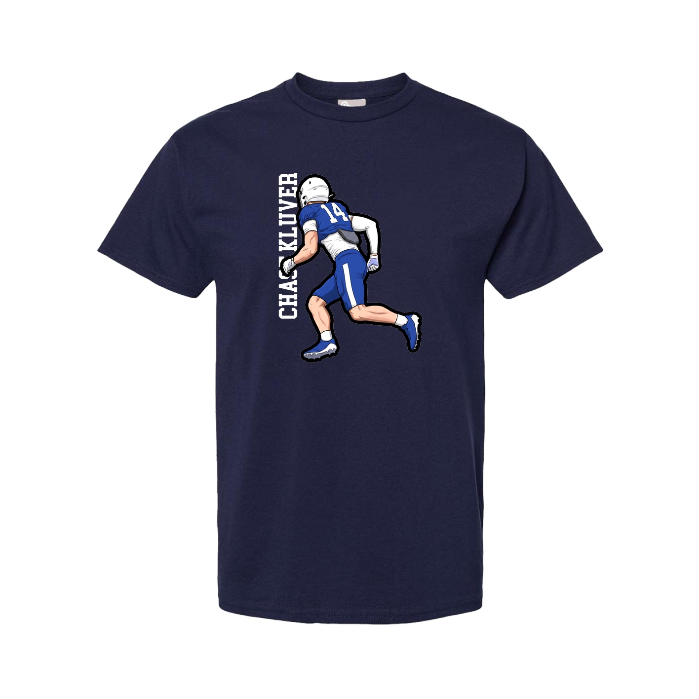 Tee — Name Vertical in Navy