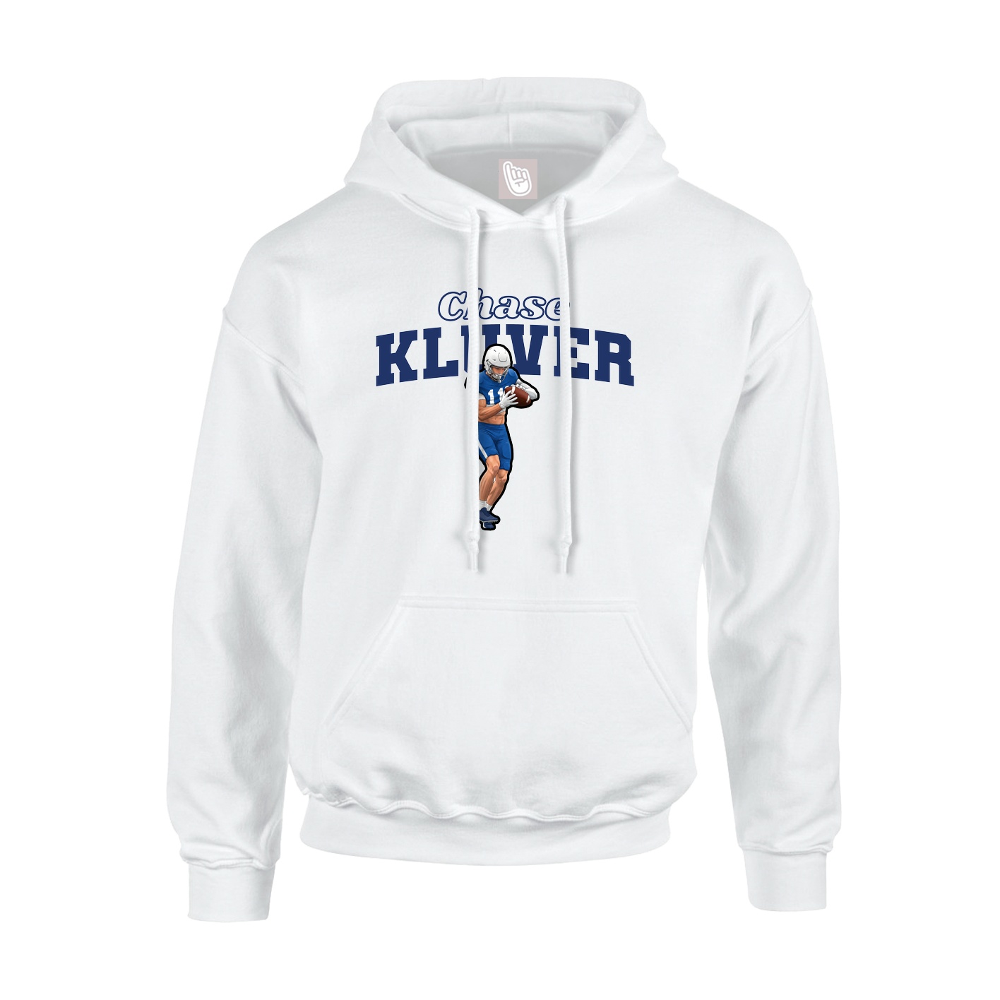 Hoodie — Name Arch in White